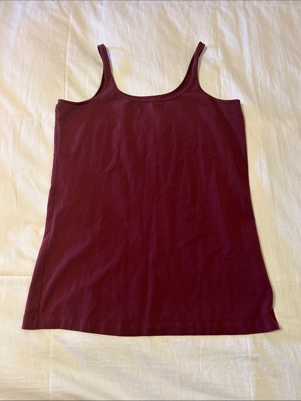 Sejour Deep Burgundy Scoop Neck Tank